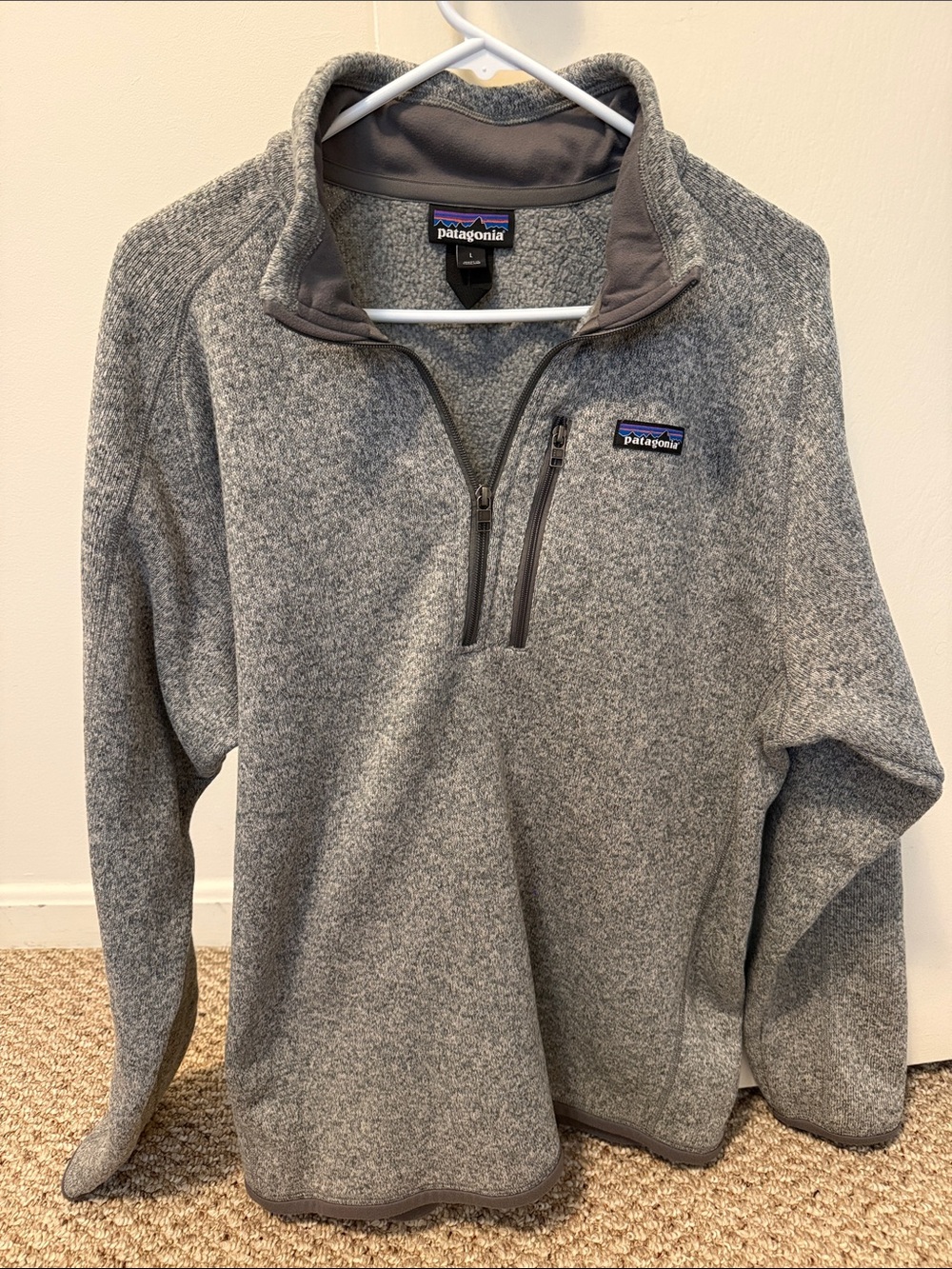Patagonia Heather Gray Half-Zip Fleece Pullover